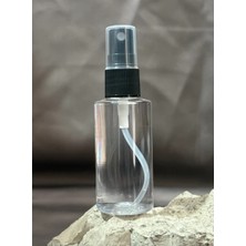 Sizeuyduk 25 Adet 50 ML OM62 Siyah Sprey Başlık Dezenfektan Kolonya Parfüm Hediyelik Nikah Nişan Düğün İçin Boş Plastik Şişe