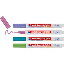 AyrStore 4085 Tebeşir Kalemi - Yeşil, Mavi, Mor, Pembe (Metalik) - 4 Tebeşir Kalemi - 1-2 mm Yuvarlak
