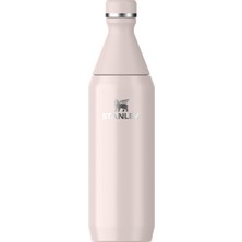 Stanley All Day Slim Soğuk Su Şişesi Termosu, Pembe Kuvars (Rose Quartz), 0.60 Litre