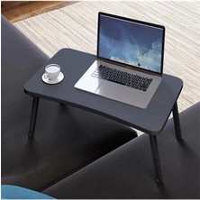 AyrStore Intergo-Renkli Laptop Sehpası Katlanabilir Yatak Koltuk Üstü Kahvaltı Bilgisayar Sehpası (Antrasit