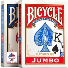 AyrStore ® Jumbo Index Playing Cards - Poker Size - 2 Pack, Kırmızı & Mavi