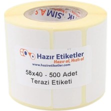 AyrStore Etiketler ,  Al Hızlı Al Eko Termal Terazi Etiketi 58MM x 40MM Ruloda 500 Adet 40MM Kuka