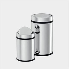 AyrStore Döner Kapak Çöp Kovası Paslanmaz 5 Lt (NV10035)