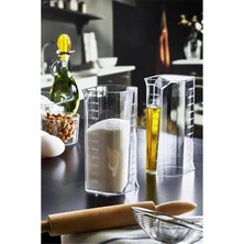 AyrStore Akrilik Şeffaf Mutfak Çift Taraflı Ölçü Kabı, Yemek Hazırlamak Için Ölçü Kabı, Mutfakta