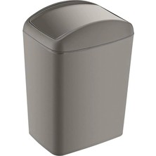AyrStore Smartware Soft Çöp Kutusu Döner Kapak 10 Lt Bej
