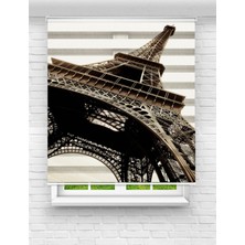 MAS Paris Temalı Baskılı Zebra Perde |  Desenli Stor Perde | Şık ve Zarif Tasarım