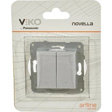 AyrStore Novella Gümüş Jaluzi Kumanda Mekanizma+Düğme Kapak