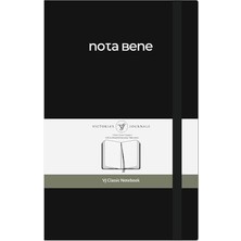 AyrStore Victoria's Journals Nota Bene Classic Sert Kapak Defter (Siyah, 13X21 Cm)