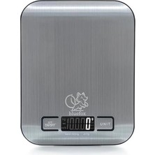 AyrStore Dijital Mutfak Terazisi - Paslanmaz Çelik Yüzeyli Hassas Mutfak Tartısı - Dara Işlevi, LED