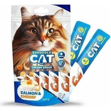 AyrStore Cat Sıvı Kedi Ödülü Somon-Karides 5X15 gr