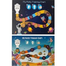 AyrStore 2 Adet Mıknatıslı Tuvalet Eğitimi Panosu 21X30 cm - 12 Çiş ve 8kaka Magnetli - Denizaltı Temalı