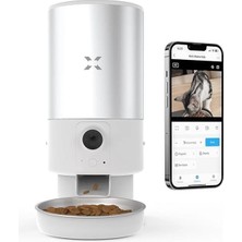 AyrStore Akıllı Otomatik Kedi Mama Kabı Mobil Uygulama ile Uzaktan Kontrol Edilebilen Sesli