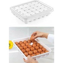 AyrStore 30'lu Kapaklı Yumurta Saklama Kabı, Akrilik Plastik Yumurtalık Organizer