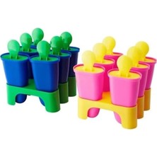 AyrStore Dondurma Kalıbı 6lı Mavi-Yeşil Renk (Pembe-Sarı)