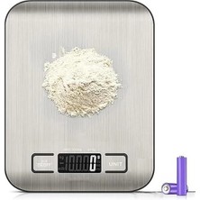 AyrStore Dijital Mutfak Terazisi – Paslanmaz Çelik Yüzeyli Hassas Tartı, 5 kg Kapasiteli, Dara