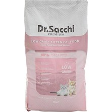 AyrStore Dr.sacchi Premium Kuru Kedi Maması, Sığır ve Kuzu Etli, Düşük Tahıllı, Yavru Kedi, 10 kg