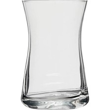 AyrStore Heybeli Cam Çay Bardağı Seti, Sade, 6 Parça, Şeffaf, 170 cc