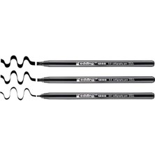 AyrStore 1255 Kaligrafi Kalemi - Siyah - 3 Kalem - Kaligrafi Ucu 2 - 5 mm