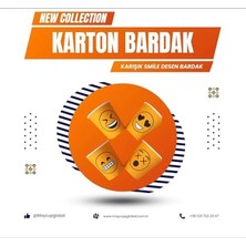 AyrStore 7 Oz Karton Bardak 300 Adet Karışık Desen