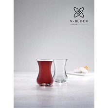 AyrStore 42381S00 V Block Ince Belli 6'lı Çay Bardağı