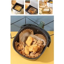 AyrStore Airfryer Pişirme Kağıdı 50 Adet Hava Fritözü Kare Model Pişirme Kağıdı Air Fryer Yağsız Firitöz