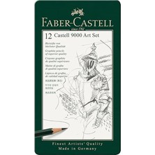 AyrStore Faber-Castell 9000 Dereceli Kurşun Kalem Seti, 12’li (8b, 6b, 4b, 2b, B, Hb, F, H, 2h, 3h, 4h, 5h)
