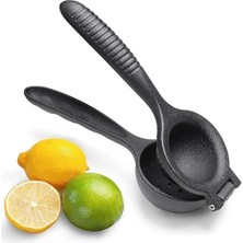 AyrStore Döküm Limon Sıkacağı Limon Presi Büyük Boy 24CM, Siyah Metal Limon Sıkacağı, Döküm