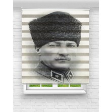 MAS Mustafa Kemal Atatürk Baskılı Zebra Perde | Türk Istiklal Mücadelesi