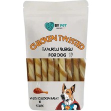 AyrStore Tavuk Sargılı Burgu Köpek Ödül Maması, Köpek Ödül Kemiği, Chicken Twisted, 10 Sticks