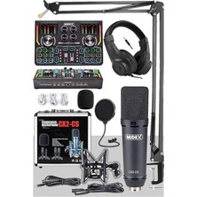 AyrStore Stüdyo Ekipmanları Private Paket-3 Cx2 Mikrofon VS15 Ses Kartı Stüdyo Kayıt Seti