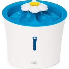 AyrStore Çiçek Çeşmesi, Kediler Için Led'li Çiçek Çeşmesi, 3l, Beyaz/mavi