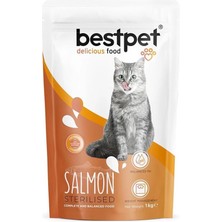 AyrStore Kısırlaştırılmış Kediler Için Somon Balıklı Kuru Mama, 1 kg