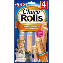 AyrStore Churu Rolls Kedi Ödül Kurabiyeleri,%88 Nemli, Sağlıklı Atıştırmalıklar, Tavuklu Doğal