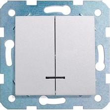 AyrStore Novella Gümüş Işık Komütatör Mekanizma+Düğme Kapak Çabuk Bağlanti Çocuk Koruma