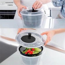 AyrStore Porsima G-25 Gondol Vega Pratik Salata Kurutucu - Meyve Sebze Yeşillik Yıkama Kurutma Kabı Siyah