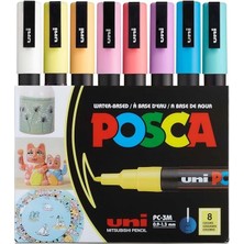 AyrStore Uni Poster Markörü  Set Pc-3m/8c Sc Soft Renk 8 Li