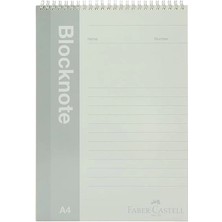 AyrStore Faber-Castell Bloknot, A4, 80 Yaprak, Çizgili, Karton Kapak, Spiral Cilt, 70G Kağıt, Canlı Renkler