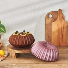 AyrStore Cake Pro Dilimli Pembe Döküm Kek Kalıbı