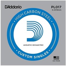AyrStore D'addario PL017 Elektro ve Akustik Tek Tel, G-(Sol), Hıgh Carbon S