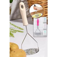 AyrStore Metal Saplı Paslanmaz Çelik Patates Ezici (Plastik Saplı)