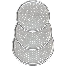 AyrStore Paslanmaz Çelik Pizza Tepsisi,delikli Lahmacun ve Pizza Tavası,fırın Tepisisi (36 Cm)