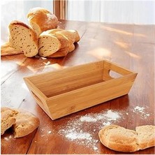 AyrStore Bambu Ekmek Sepeti 33X15X7CM, Bambu Ekmeklik, Bambu Ekmek Sunumluk
