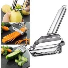 AyrStore Sebze Soyucu, Paslanmaz Çelik 2'si 1 Arada Jülyen Sebze Soyucu Havuç Patates Kavun Aleti