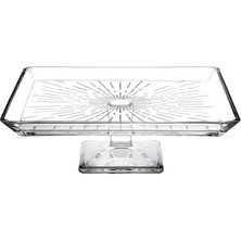 AyrStore Pasabahce Madlen Ayaklı Kare Servis Tabağı