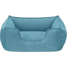AyrStore Alpha Mirandus Turkuaz Kedi ve Köpek Yatağı S 50X60CM