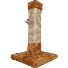 AyrStore Premium Kare, Ahşap, Dayanıklı Tırmalama Tahtası, Jüt Halat, 40 cm - Camel