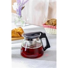 AyrStore Isıya Dayanıklı Borosilikat Cam Demlik, Kendinden Süzgeçli, Şık Tasarım (1500 Ml)