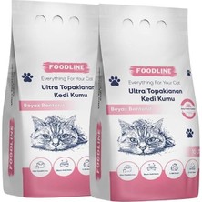 AyrStore Bebek Pudrası Kokulu Ince Taneli Bentonit Topaklanan Kedi Kumu 10 Lt x 2 Adet