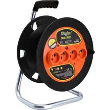 AyrStore Boş Makara Sarım Makarası Kapaksız 4 Prizli Seyyar Kablo Makarası