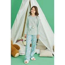 Genç Kız Aydoğan Pamuklu Pijama Takımı 240769 Mint